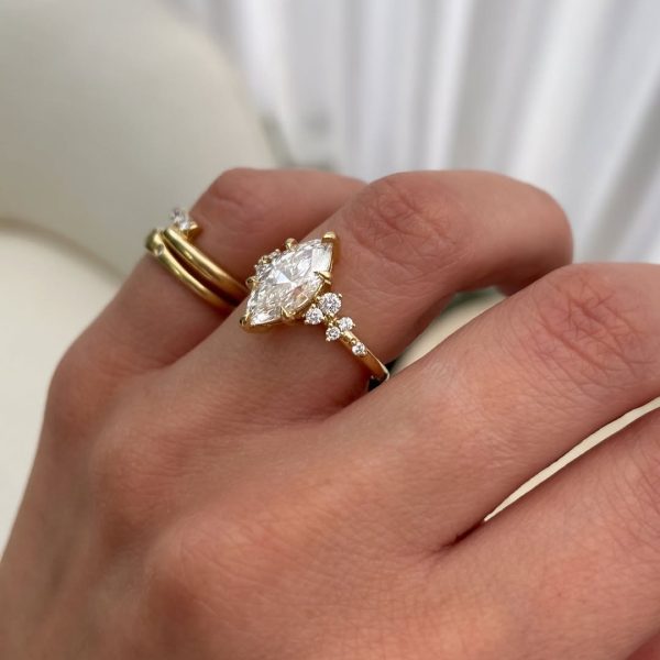 Every detail crafted to perfection✨️ Ring details Minnie Marquise Solitaire with Accent Stones (1)