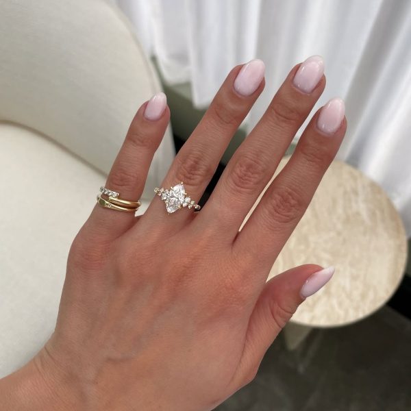 Every detail crafted to perfection✨️ Ring details Minnie Marquise Solitaire with Accent Stones (3)
