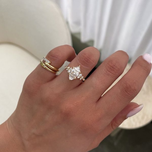 Every detail crafted to perfection✨️ Ring details Minnie Marquise Solitaire with Accent Stones