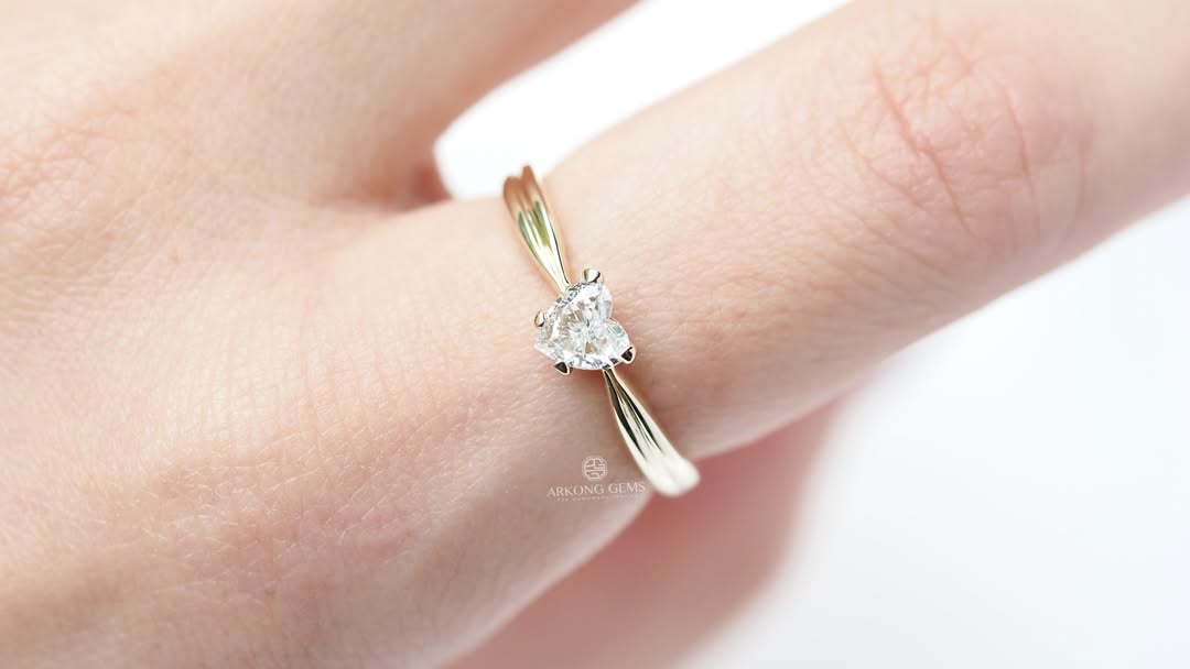 Heart Diamond Ring 💎แหวนเพชรหัวใจดีไซน์เรียบหรู ใส่ได้ทุกวันเพชรทรง Heart Shape เปล่งประกายหวาน