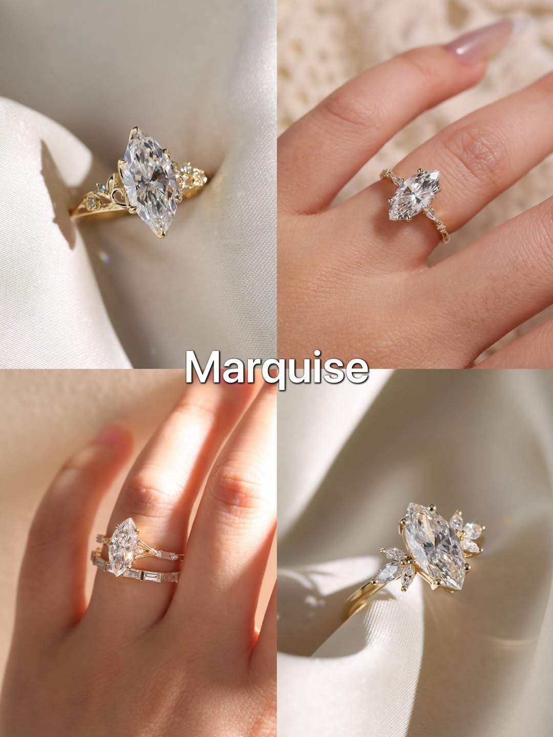 Pear = gracefulOval = effortlessRound = timelessMarquise = boldSo… which one are you 👀#engageme