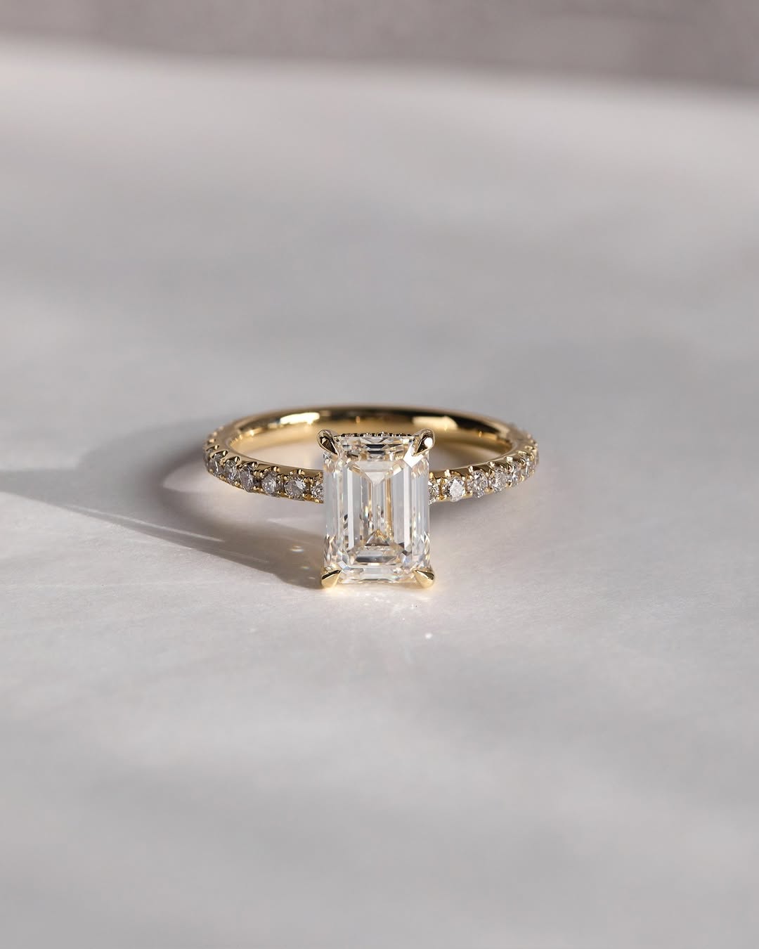 The refined simplicity of an emerald cut solitaire✨️ The emerald cut signature step cut facets
