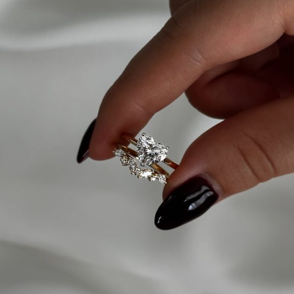 Where two hearts meet his heart and her perfect arc. The heart diamond solitaire crowned with (1)